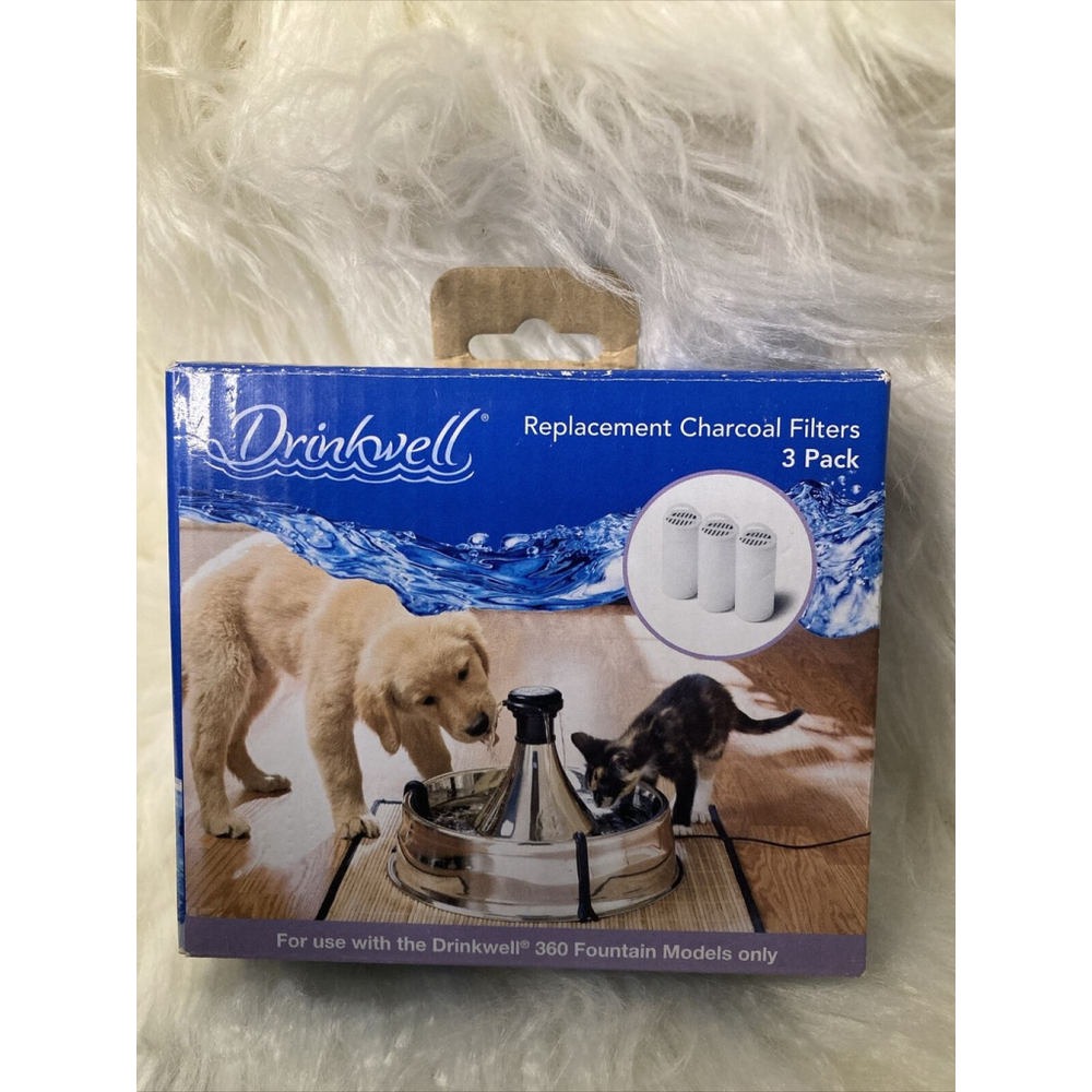 1 Box Drinkwell 360 Charcoal Replacement Filters PAC00-13712 (3/Pack)